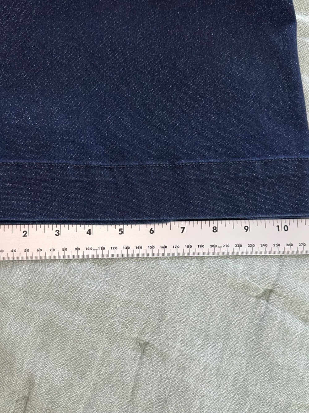 Anthropologie Maeve The Colette Sparkle Denim Wide Leg Pants Size 30/10 Cropped - Picture 10 of 11